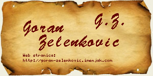 Goran Zelenković vizit kartica